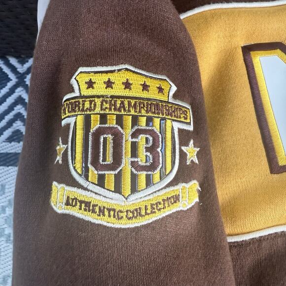 Veezo Wear RARE! Y2K ‘03’ New York Fleece Jacket Excellent Condition! LARGE Brwn - Picture 9 of 11